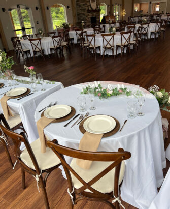 Birchwood Meadow Wedding Catering Table Decor